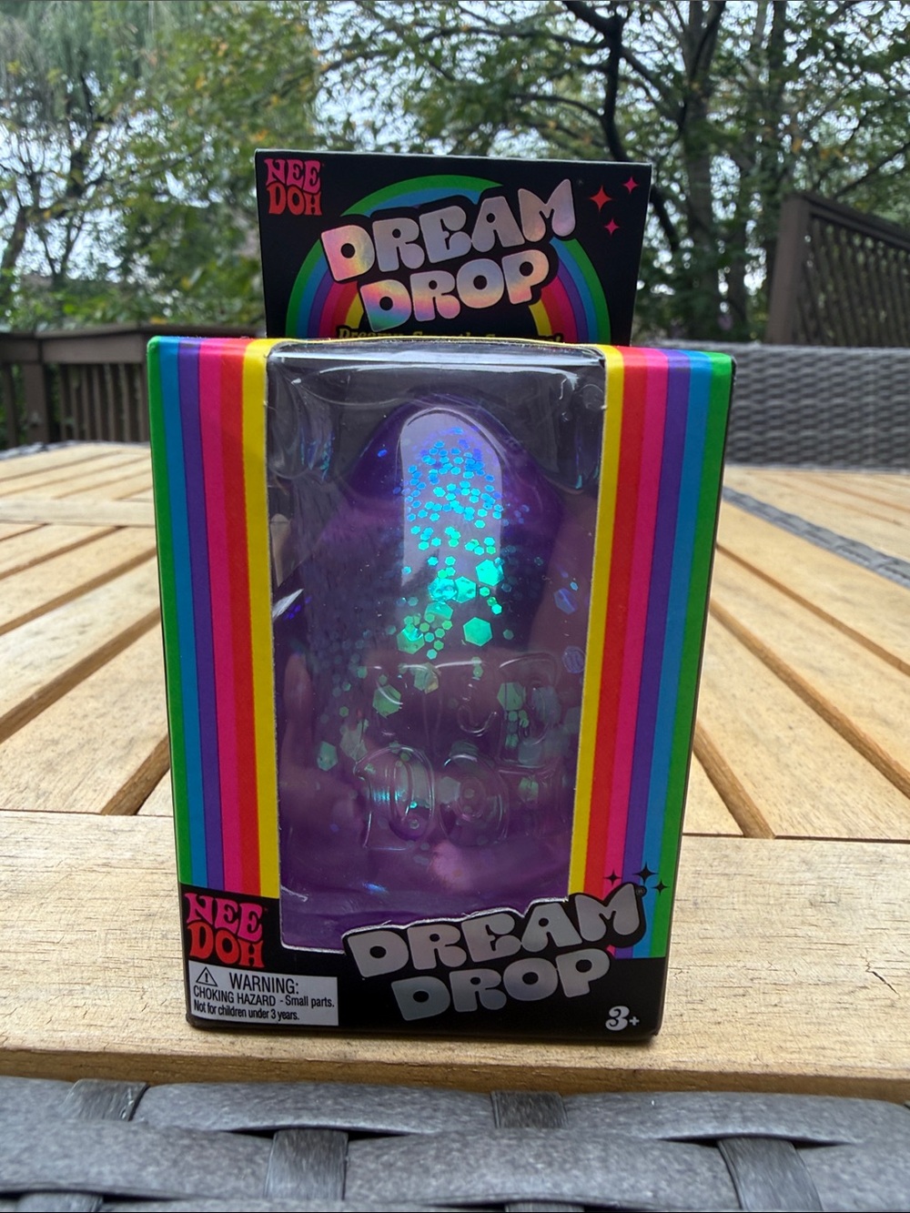 Nee Doh Dream Drop Purple Glitter Stress Toy